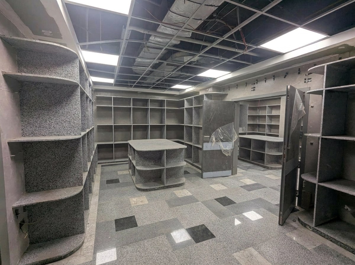 Granite storage & pharmacy shelving