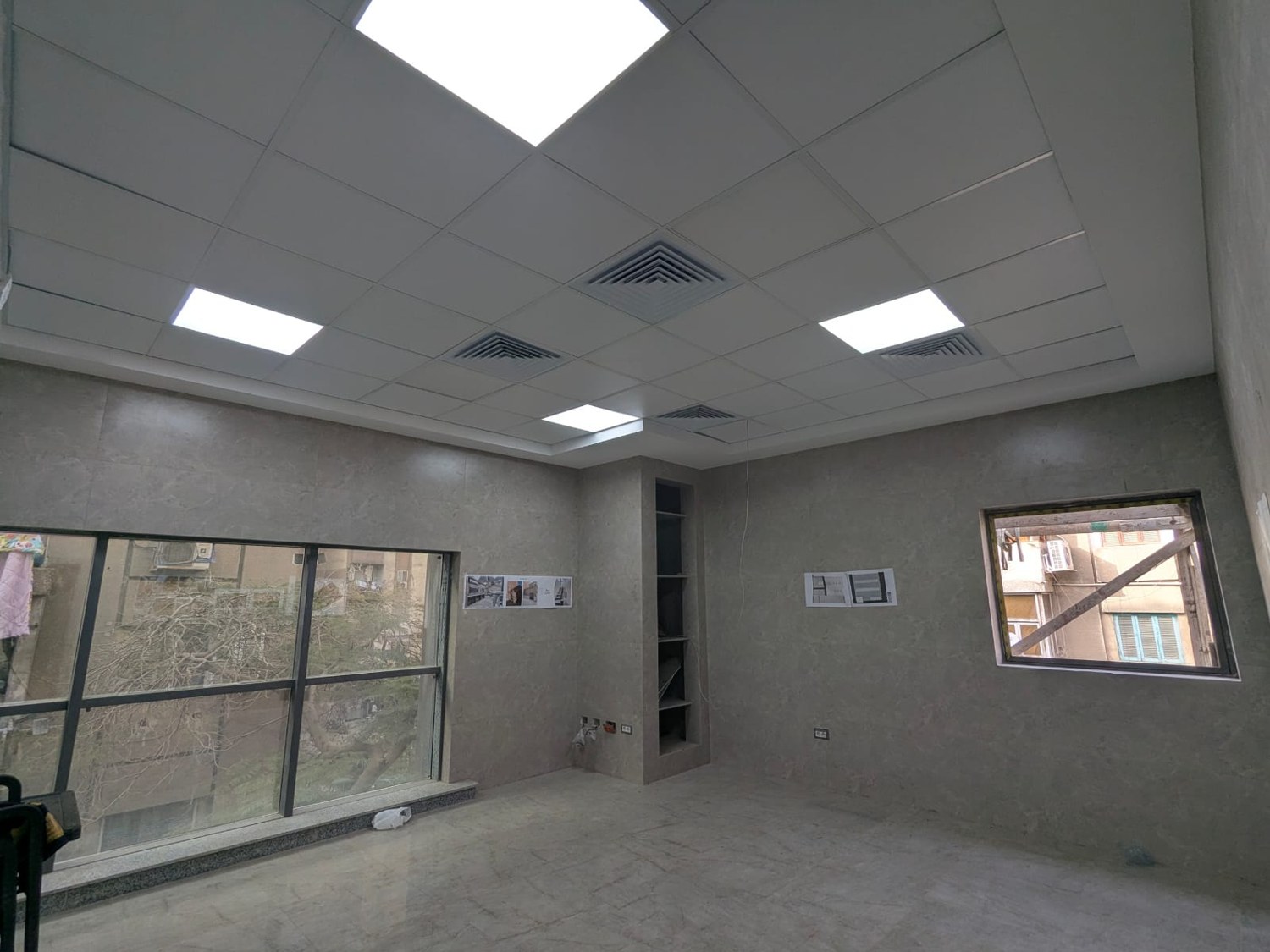 Completed clinic room — finishes & HVAC