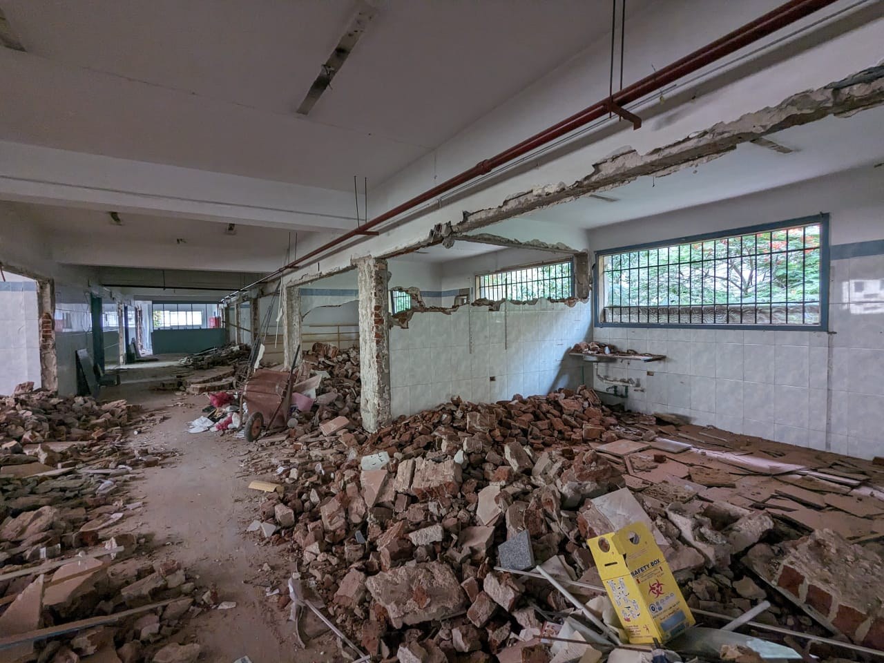 Controlled demolition of existing structure