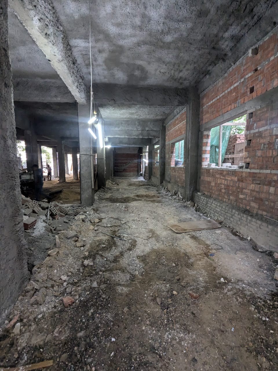 Strengthened slab & concrete frame