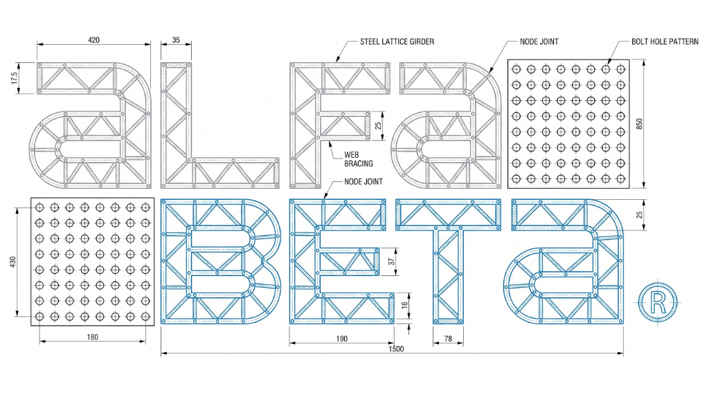 ALFABETA CAD Blueprint Logo